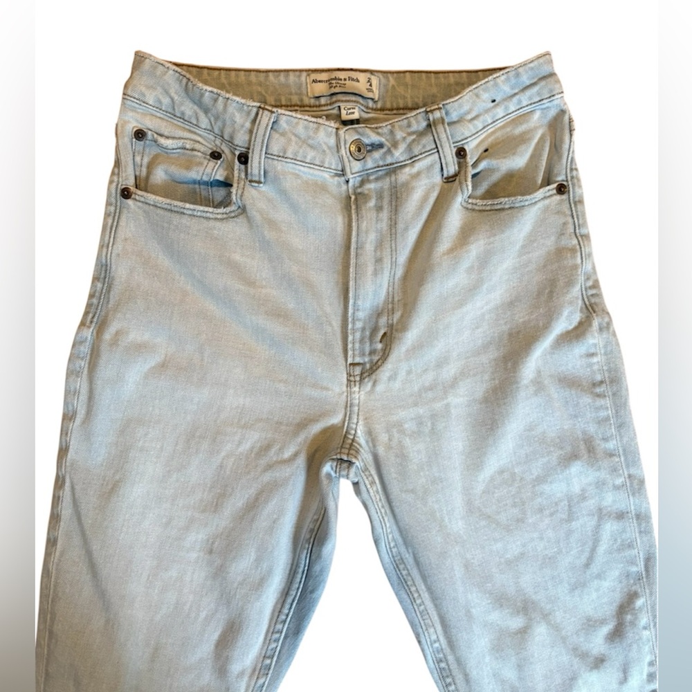 Abercrombie & Fitch The Skinny High Rise Curve Love Jeans Size 27 4 Light Wash - Picture 5 of 16